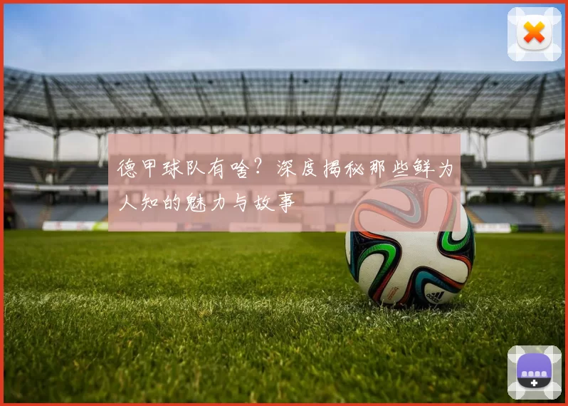 德甲球队有啥?深度揭秘那些鲜为人知的魅力与故事
